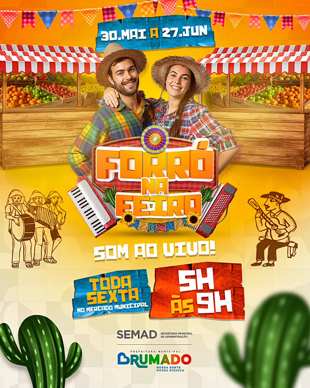 “Forró na Feira” anima o Mercado Municipal de Brumado durante o mês de junho