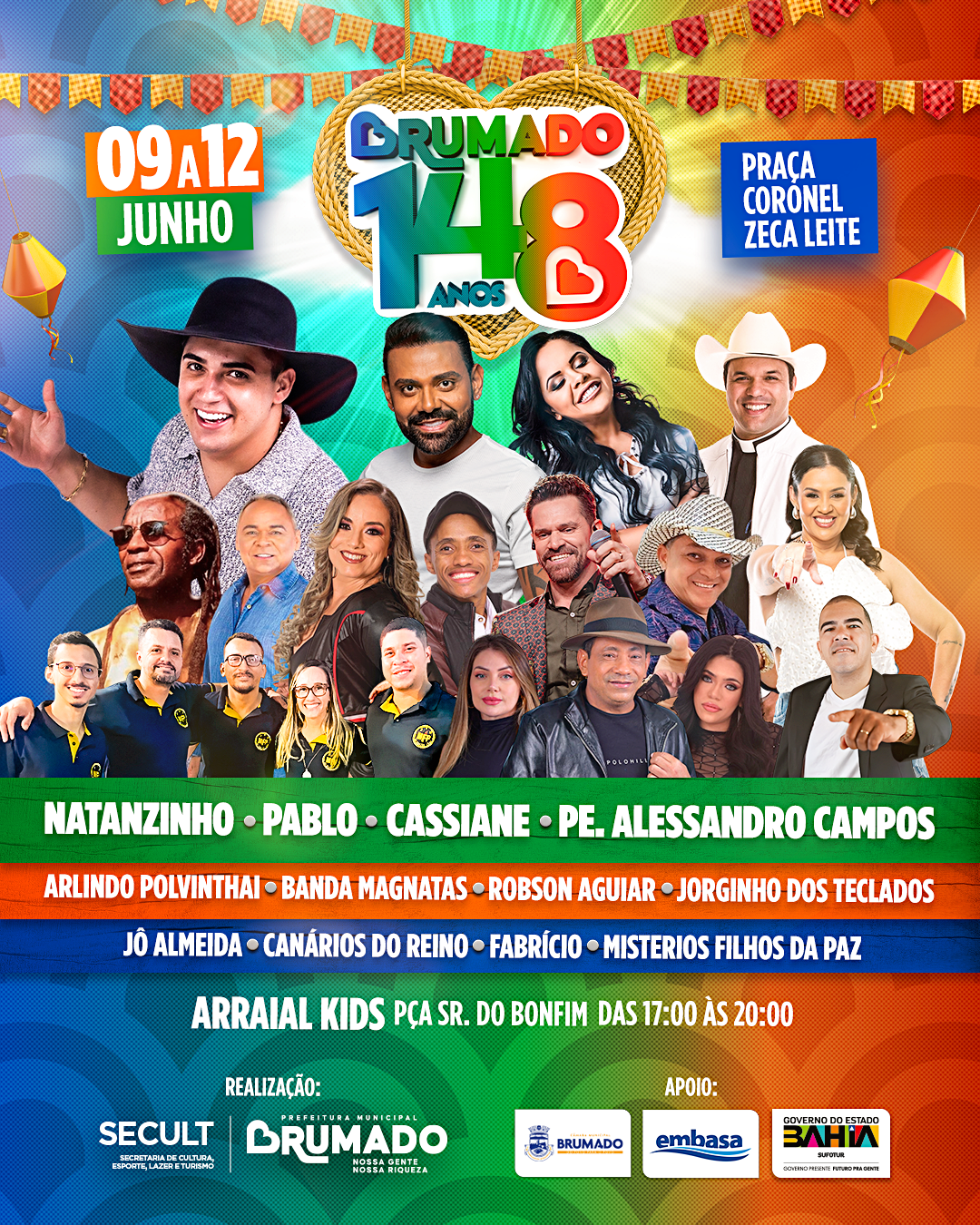 Prefeitura anuncia grade completa de atrações do aniversário de 148 anos da cidade