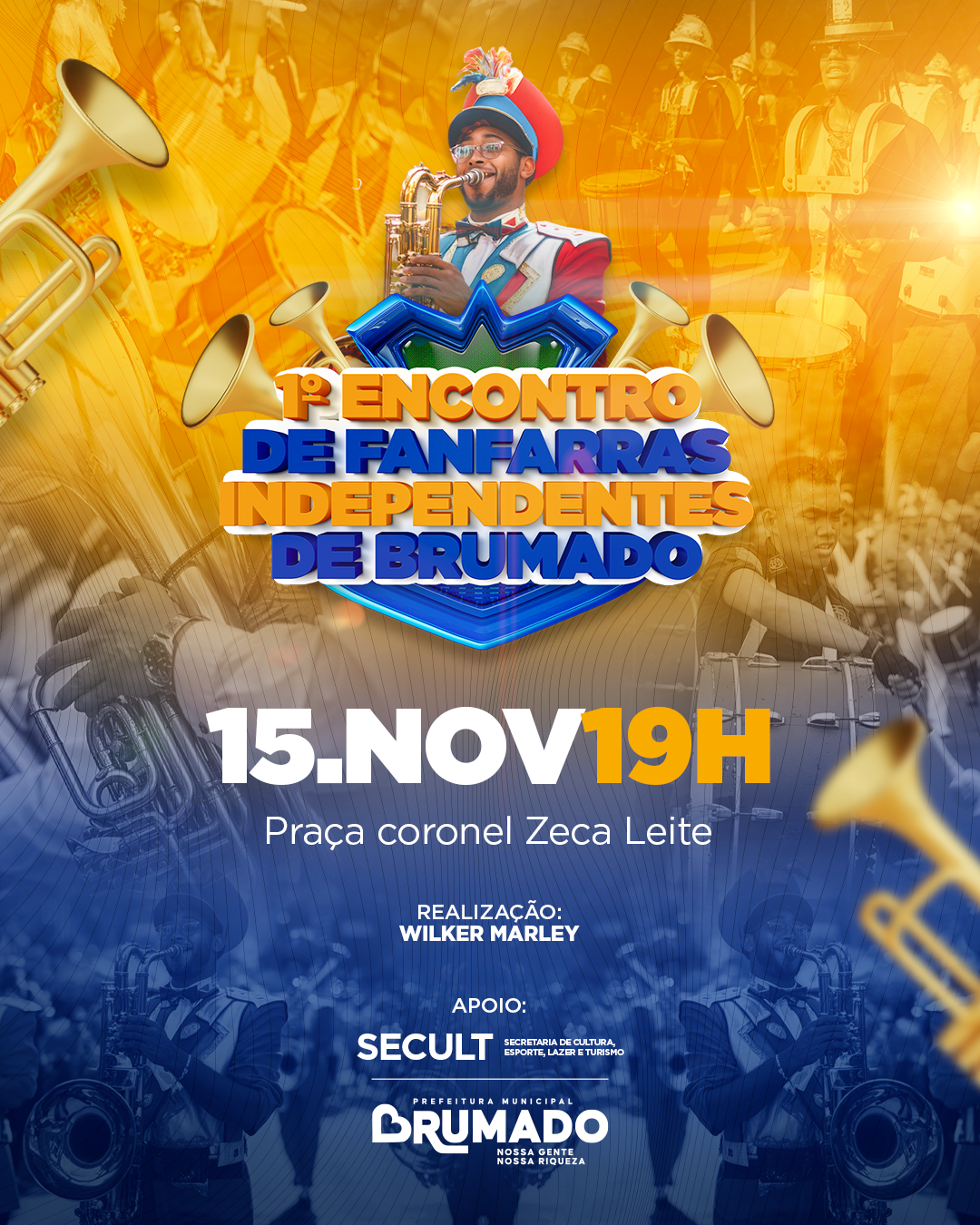 1º Encontro de Fanfarras Independentes movimentará a Praça Coronel Zeca Leite neste sábado (15)