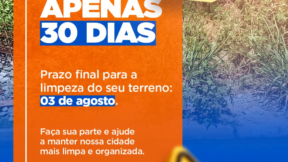 Proprietários têm até o dia 3 de agosto para limpar terrenos em Brumado e evitar multas