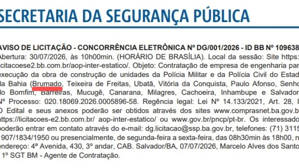 Brumado será contemplada com uma nova unidade policial para o 24º Batalhão da PM