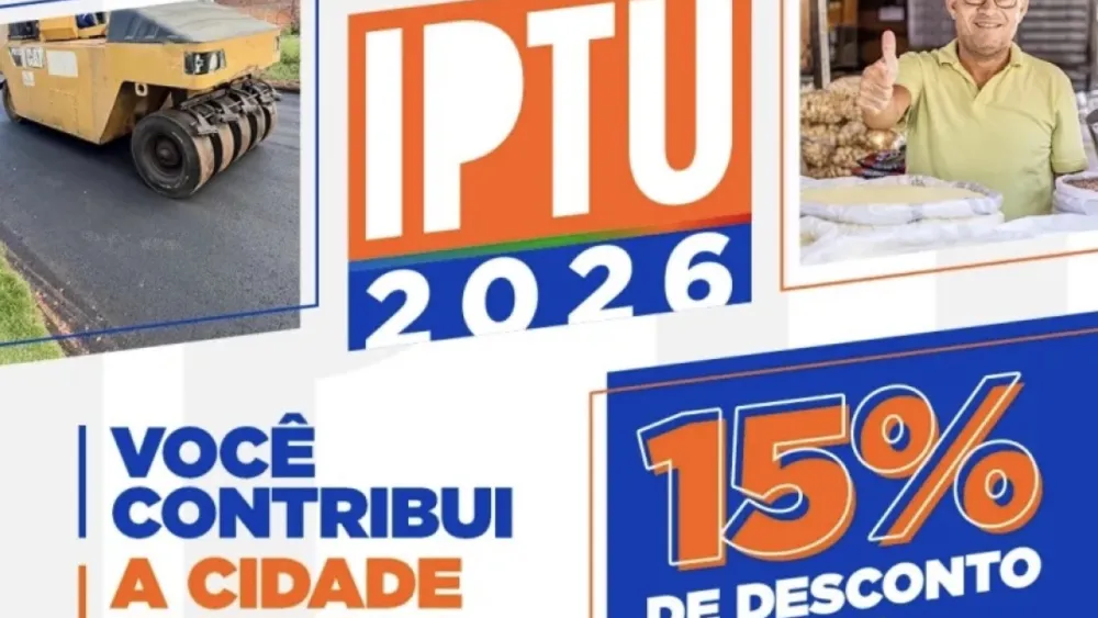 Prefeitura de Brumado prorroga prazo para pagamento do IPTU 2026 em cota única até 17 de agosto
