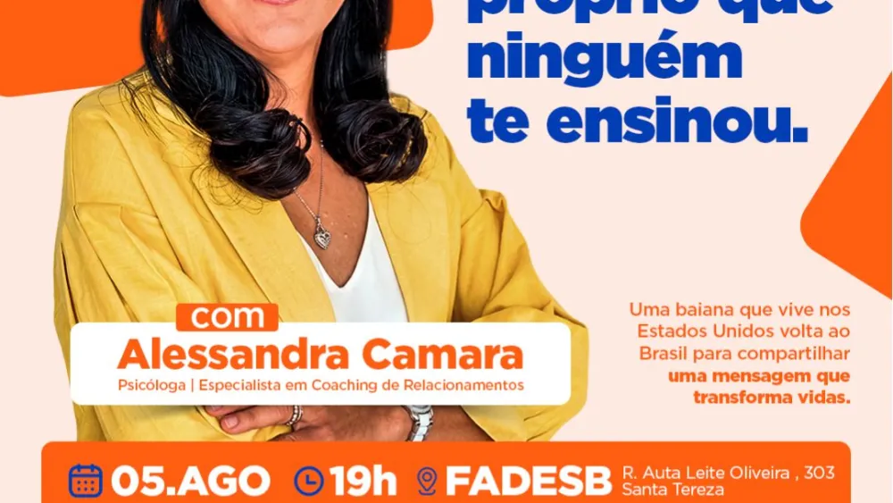 Autoconhecimento e autoestima são temas de palestra que será promovida pela Prefeitura e FADESB