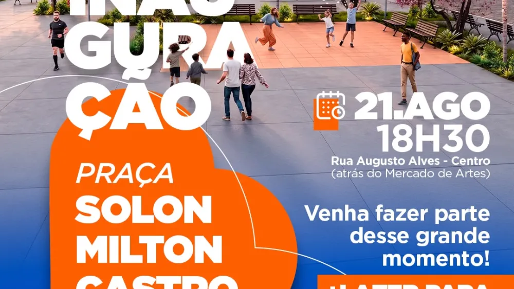Praça Solon Milton Castro será inaugurada nesta sexta-feira em Brumado