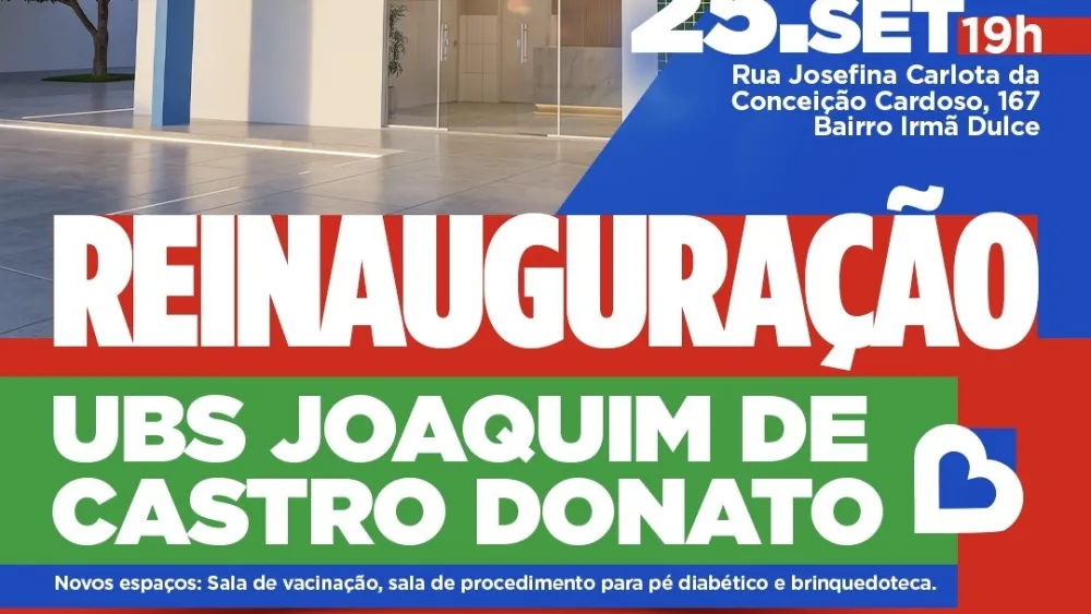UBS Joaquim de Castro Donato ganha novos espaços e será entregue nesta sexta-feira