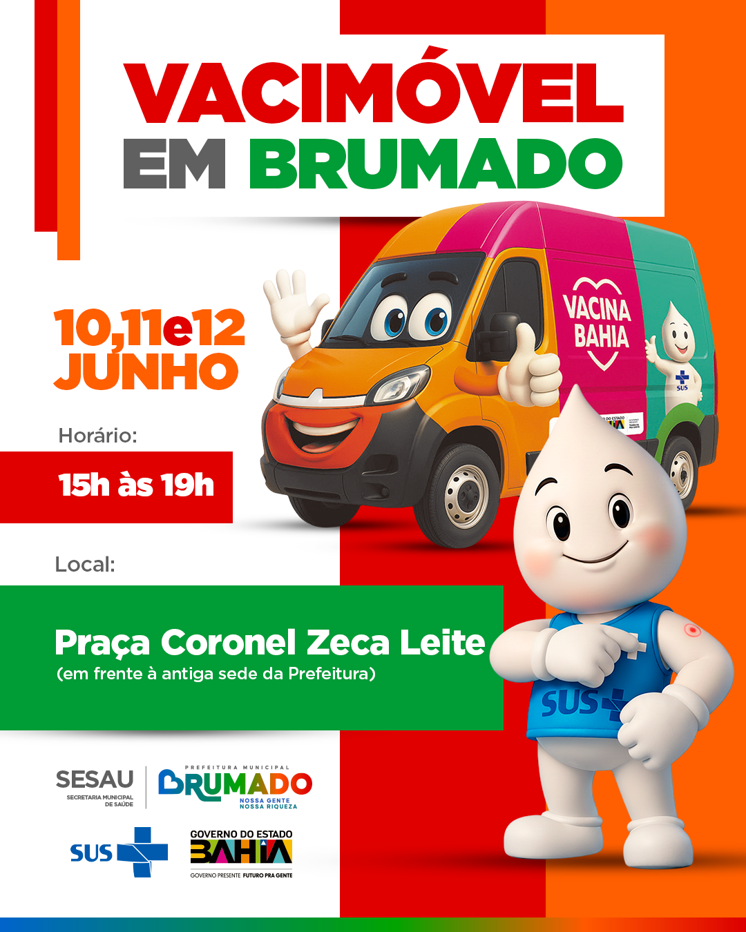 Vacimóvel estará na Praça Coronel Zeca Leite durante os festejos de aniversário de Brumado