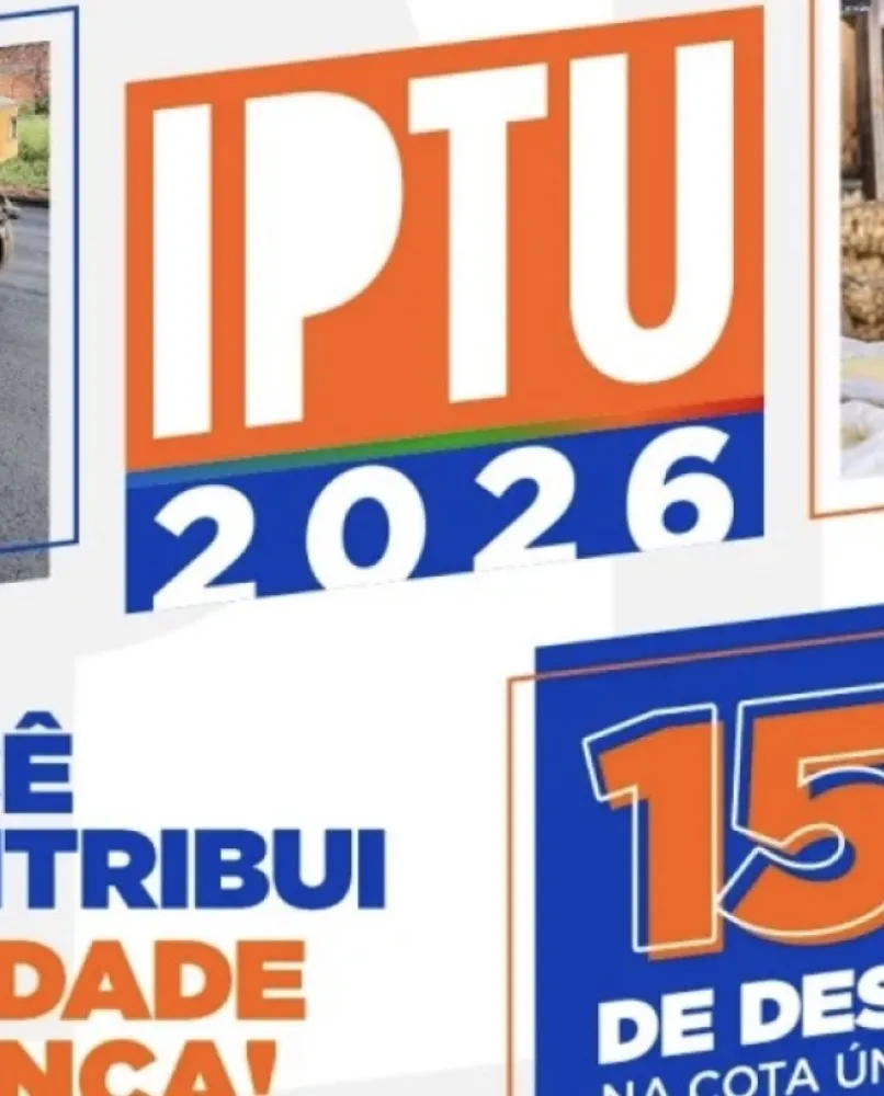 Prefeitura de Brumado prorroga prazo para pagamento do IPTU 2026 em cota única até 17 de agosto