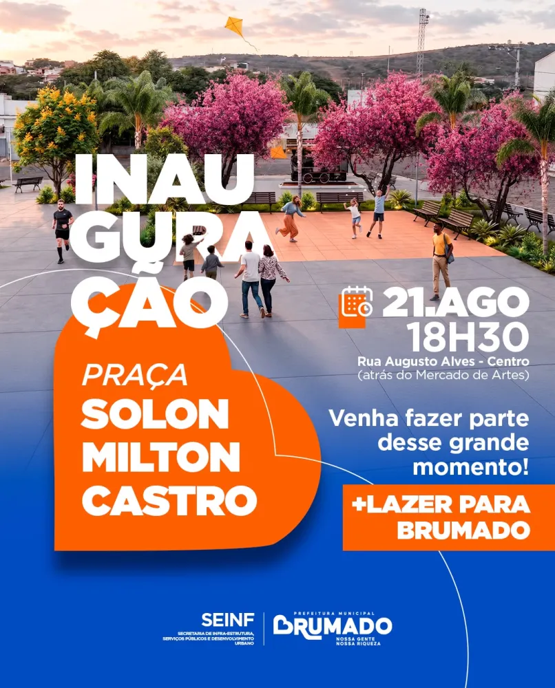 Praça Solon Milton Castro será inaugurada nesta sexta-feira em Brumado