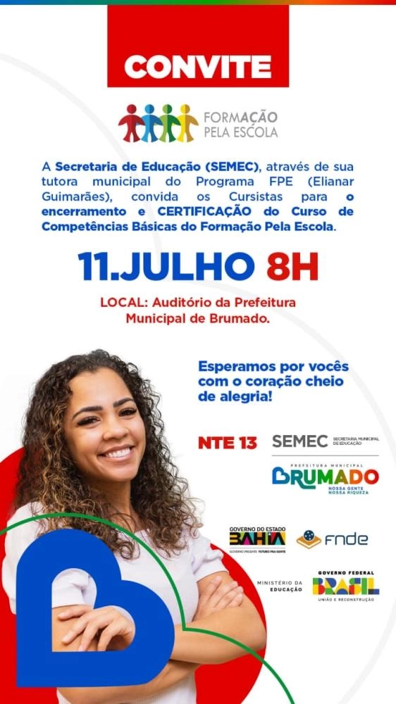 Formação pela Escola: Brumado concluirá curso sobre competências básicas com cerimônia certificação 