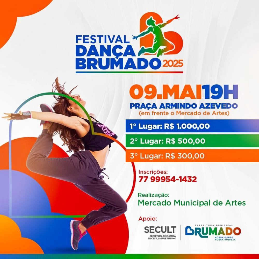 Festival Dança Brumado 2025 premiará os melhores dançarinos da cidade