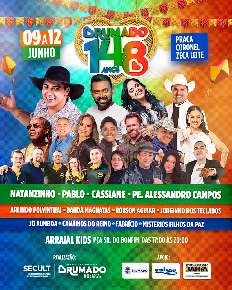 Prefeitura anuncia grade completa de atrações do aniversário de 148 anos da cidade
