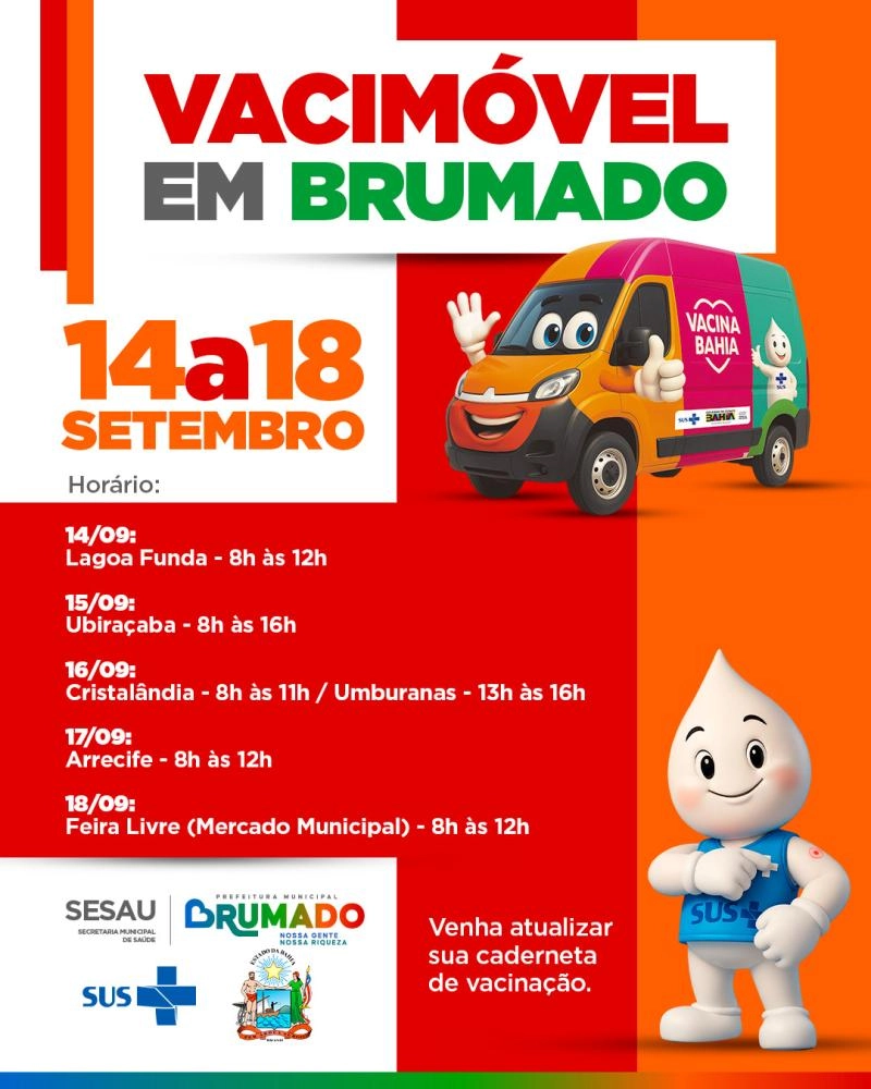Vacimóvel levará atendimento itinerante de vacinação para comunidades de Brumado 