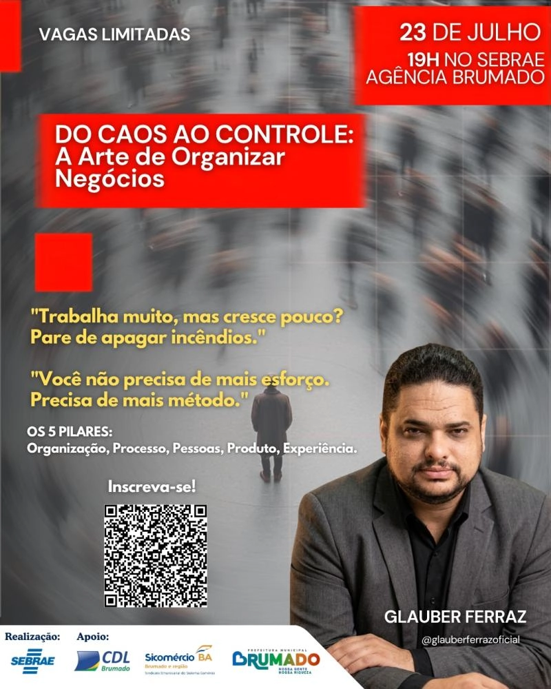 Com apoio da Prefeitura, Sebrae promoverá evento para empreendedores em Brumado 