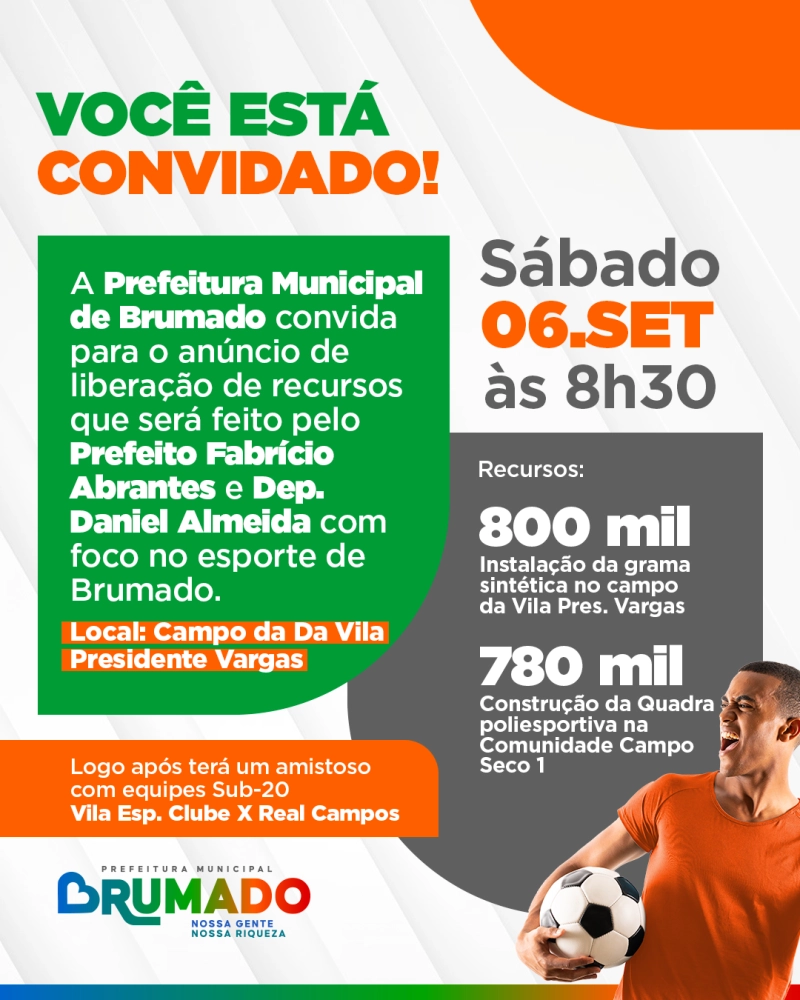 Prefeitura anunciará novos investimentos em esporte neste sábado (06)