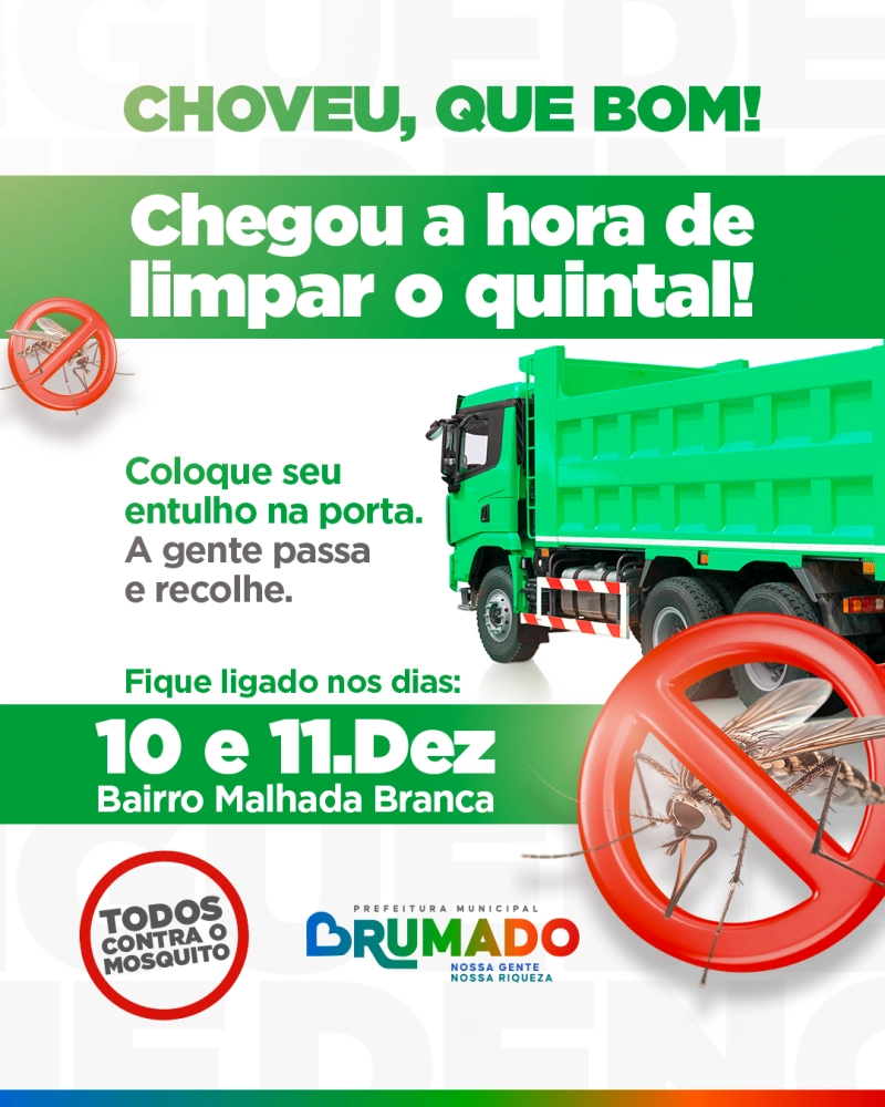 Bairro Malhada Branca receberá mutirão de limpeza nesta quarta e quinta-feira