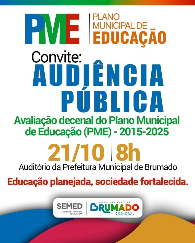 Convite para a Apresentação dos Resultados do Plano Municipal de Educação