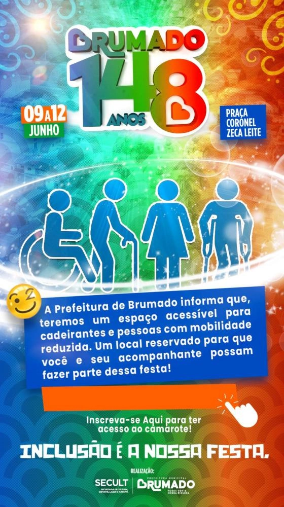 Inclusão é a nossa festa: Prefeitura garante espaço acessível no aniversário de Brumado
