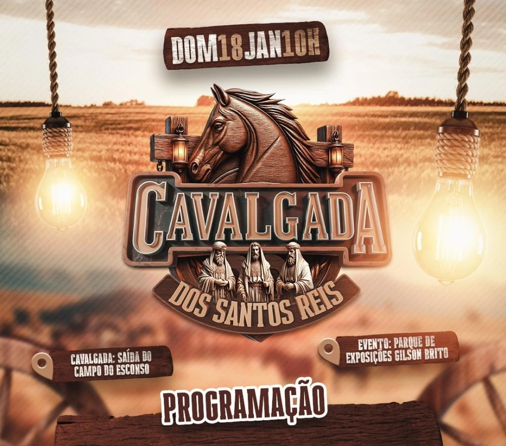 Com grade de shows completa e locução especializada, confira a programação da Cavalgada dos Santos Reis