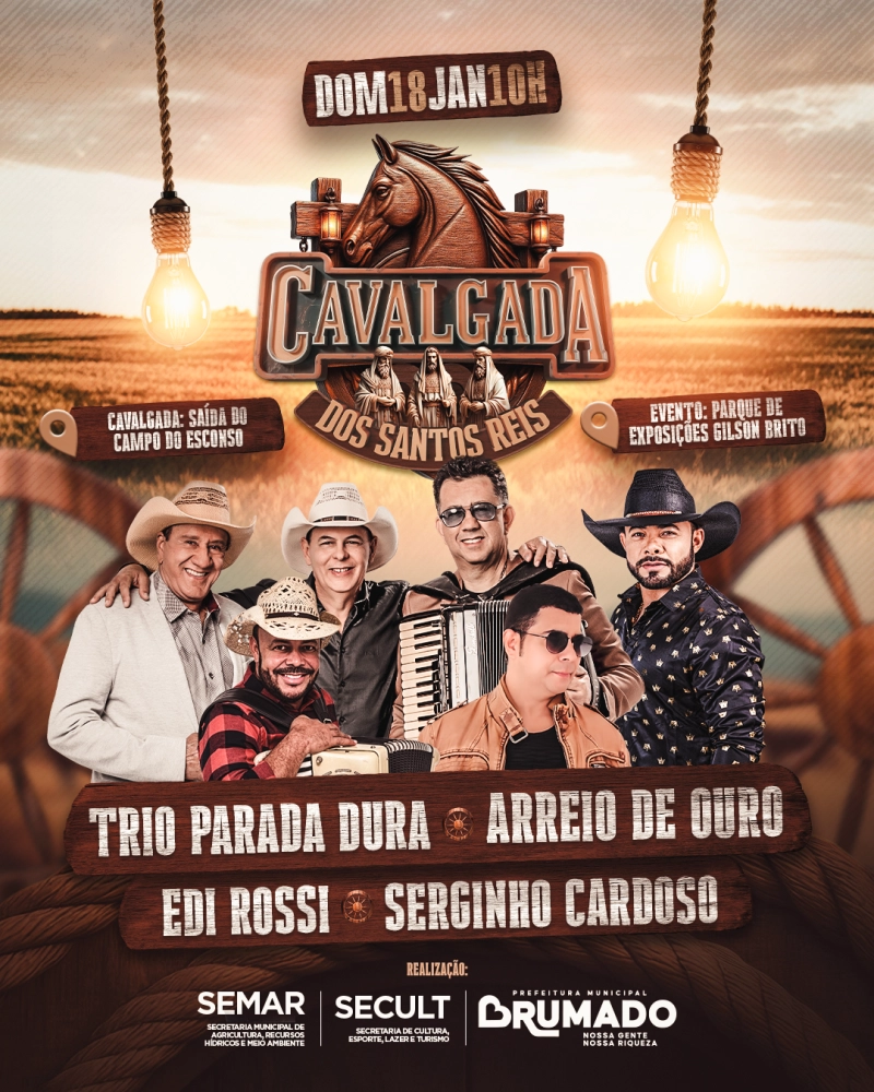 Com Trio Parada Dura e Arreio de Ouro, Cavalgada dos Santos Reis tem grade completa anunciada