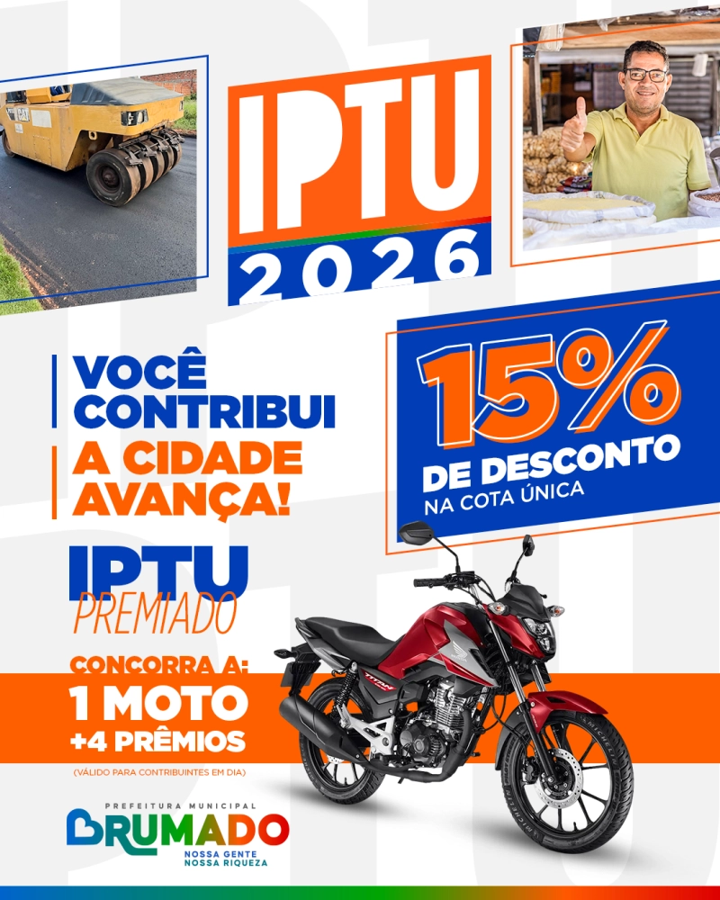 IPTU 2026: contribuintes terão desconto de 15% e concorrerão a cinco prêmios 